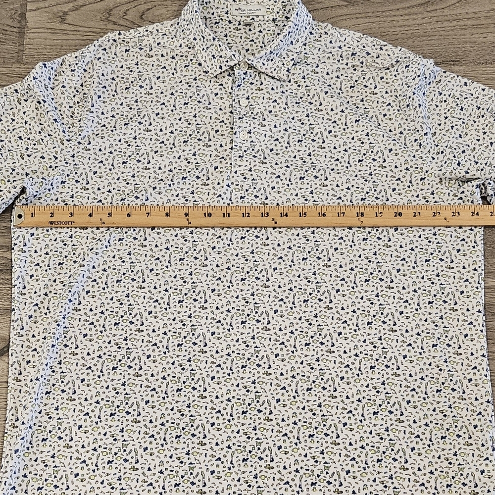 Peter Millar Summer Comfort Polo Shirt - Texas All-Over Print - Large - Picture 10 of 11